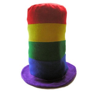 Rainbow Gay Parade Pipe Hat - LGBT Gay and Lesbian...