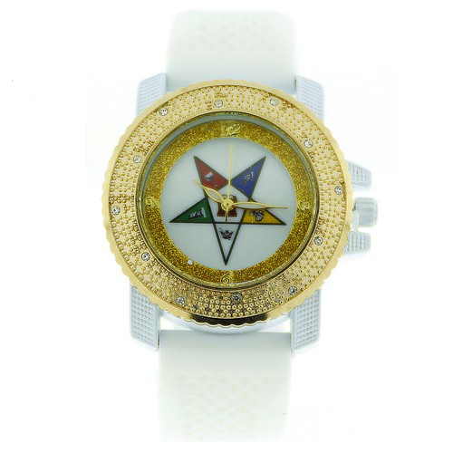 Order of the Eastern Star Watch - Gold Tone and Wh...