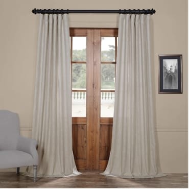Ash Grey Heavy Faux Linen Curtain