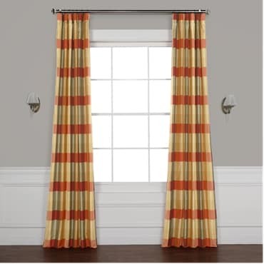 Manor Faux Silk Plaid Curtain