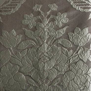 Magdelena Slate & Silver Faux Silk Jacquard Fabric