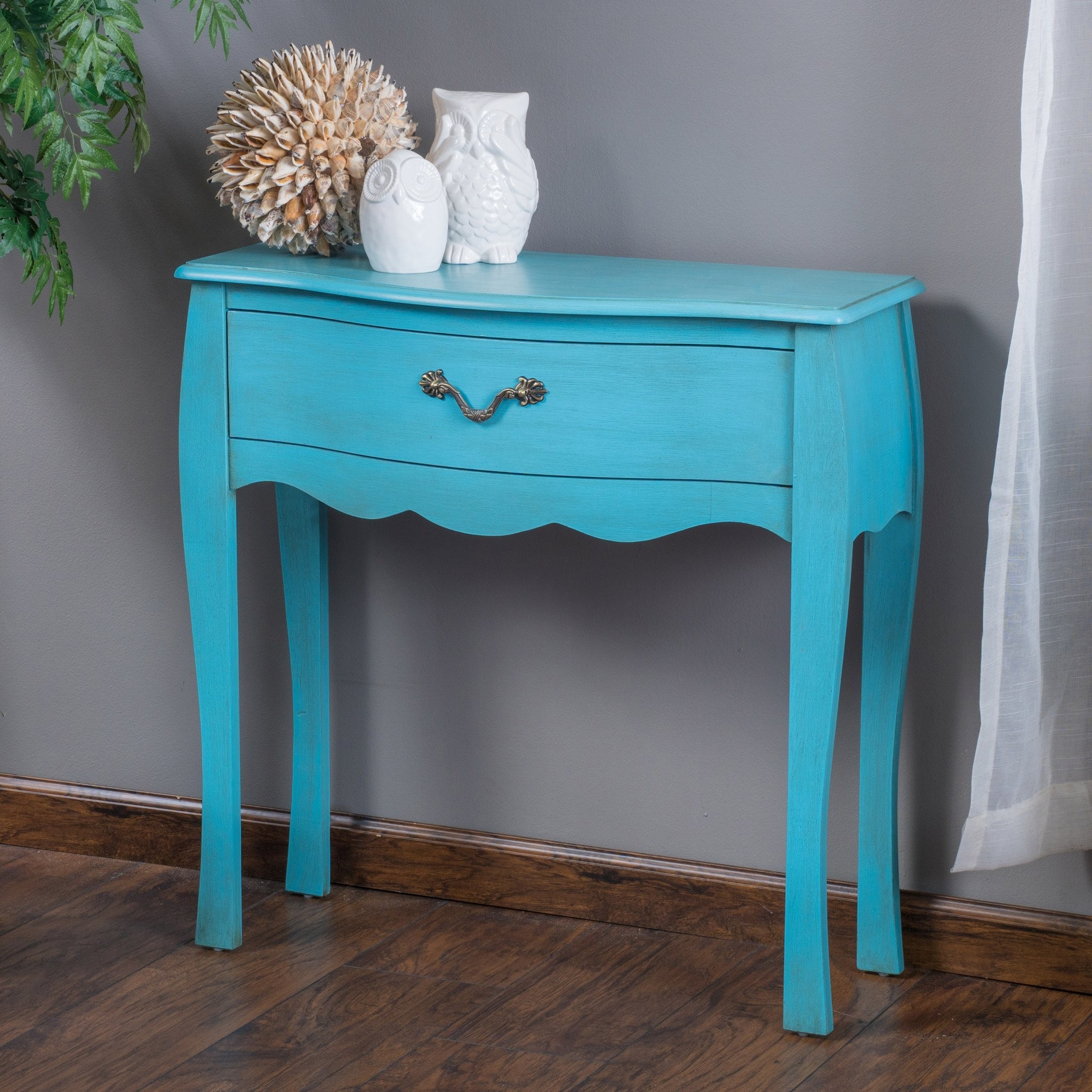 Wayne Blue Drawer Console Table
