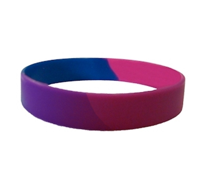 Bisexual Pride Silicone Bracelet Wristlet - LGBT P...