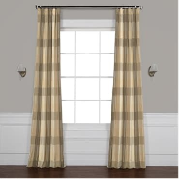 Sutton Faux Silk Plaid Curtain