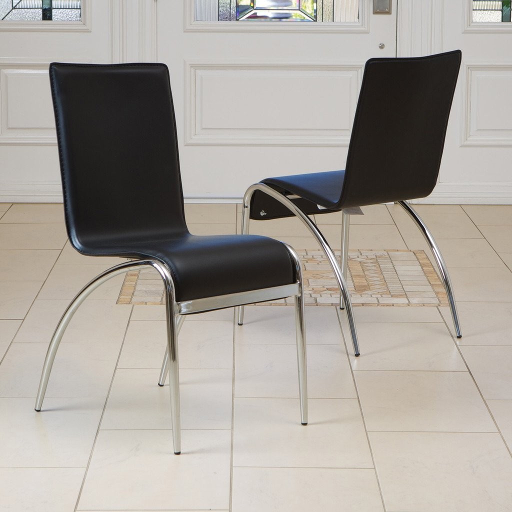 Enola Black Modern Chairs (Set of 2)