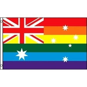 Gay Flag Australia - 3 x 5 Polyester Australian Pr...