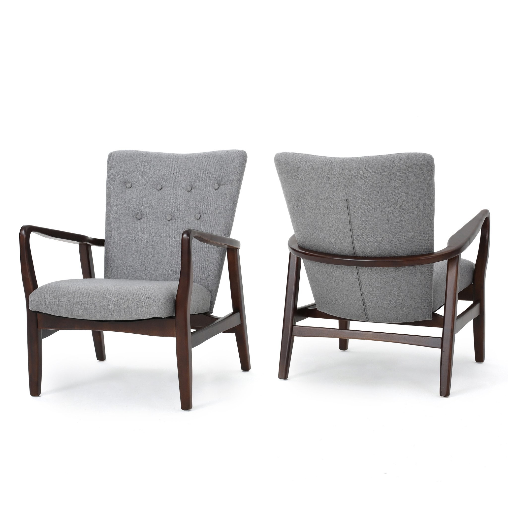 Suffolk French Style Fabric Arm Chair Set Of 2