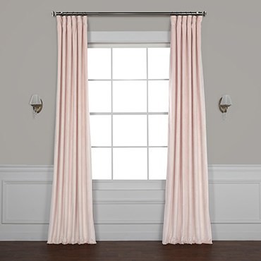 Ballet Pink Plush Velvet Curtain