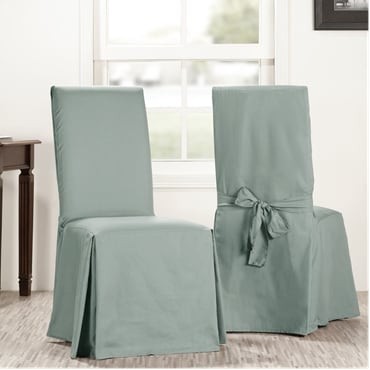 Jasper Stone Solid Cotton Chair Covers (Sold As Pa...