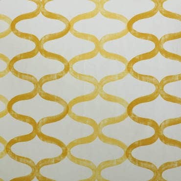 Illusions Yellow Printed Cotton Fabric