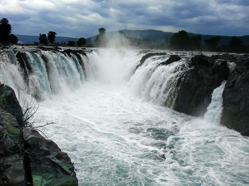 Hogenakkal is a waterfall in South India on the Ka...