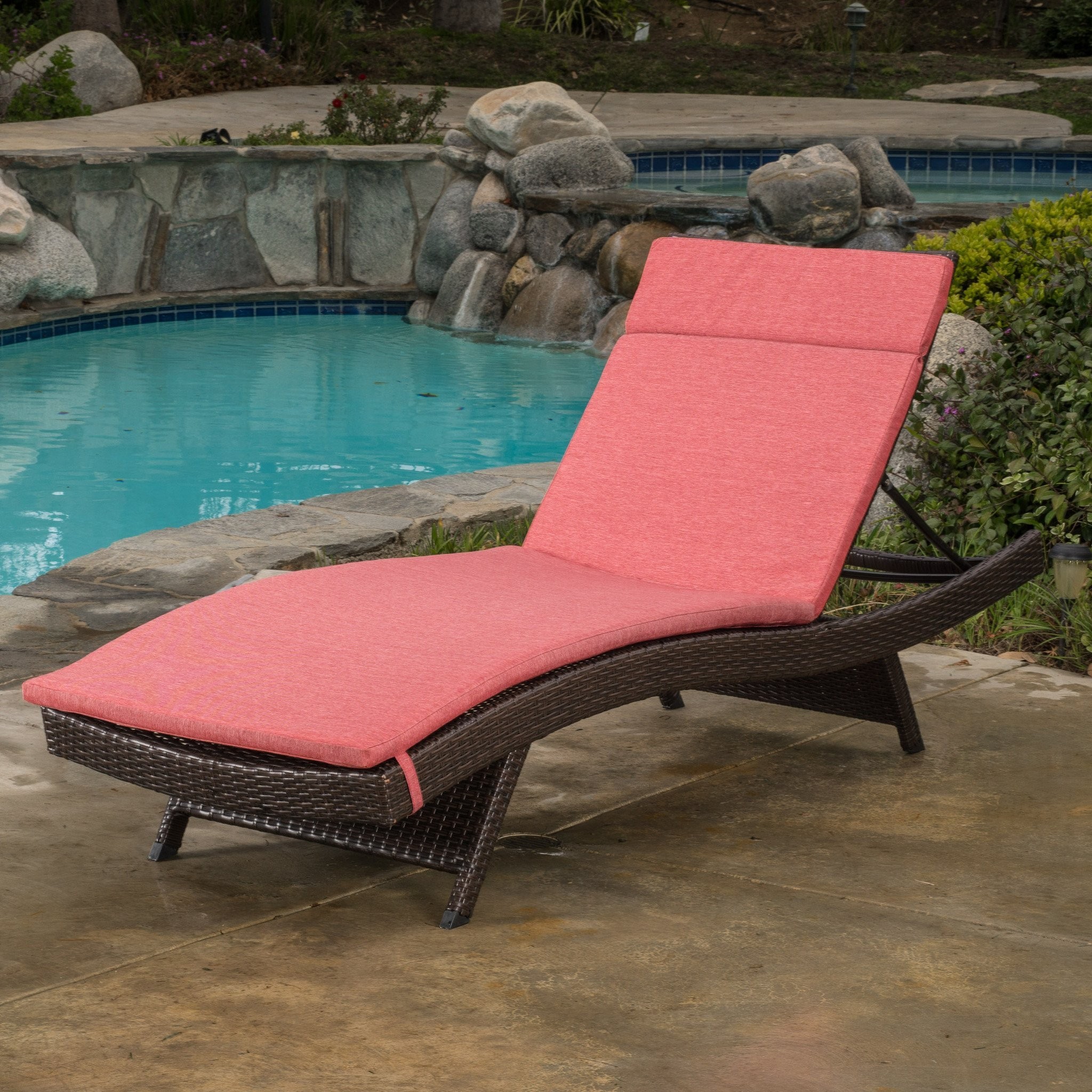 Lakeport Outdoor Adjustable Chaise Lounge Chair w/...