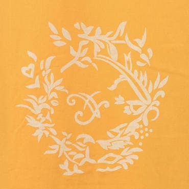 Isles Mustard Printed Cotton Fabric