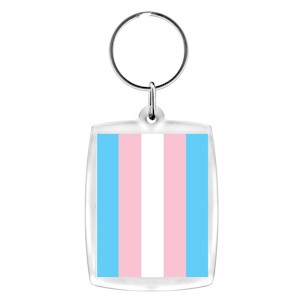 Transgender Pride Flag Keychain - LGBT Pride Gifts...