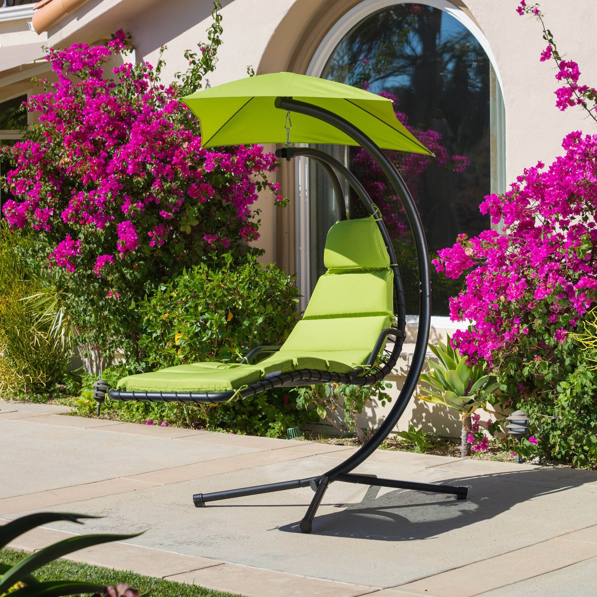 Avera Steel Green Hanging Lounge Chair