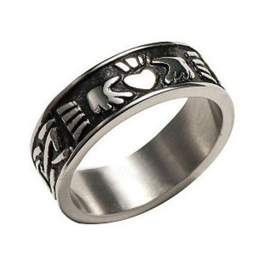 Men's Claddagh Irish Celtic Ring (Heart &...