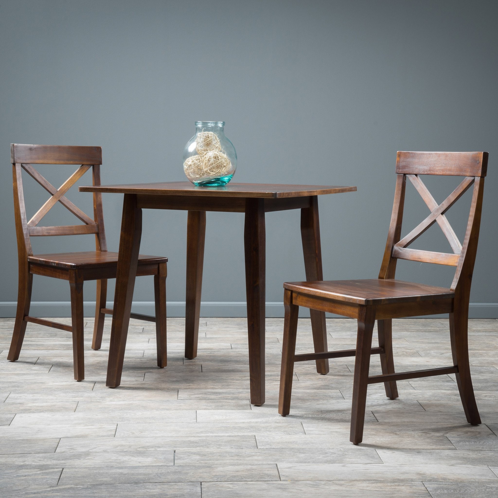 Potter 3pc Mahogany Stained Wood Dining Set