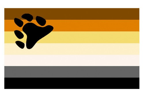 Bear Pride Flag / Gay Pride (Paw Symbol) - 3 x 5 P...