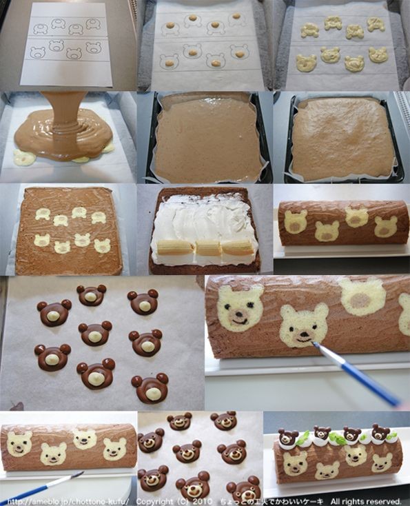 Teddy Bear Cake Roll / Banana Cake Roll / Recipe i...