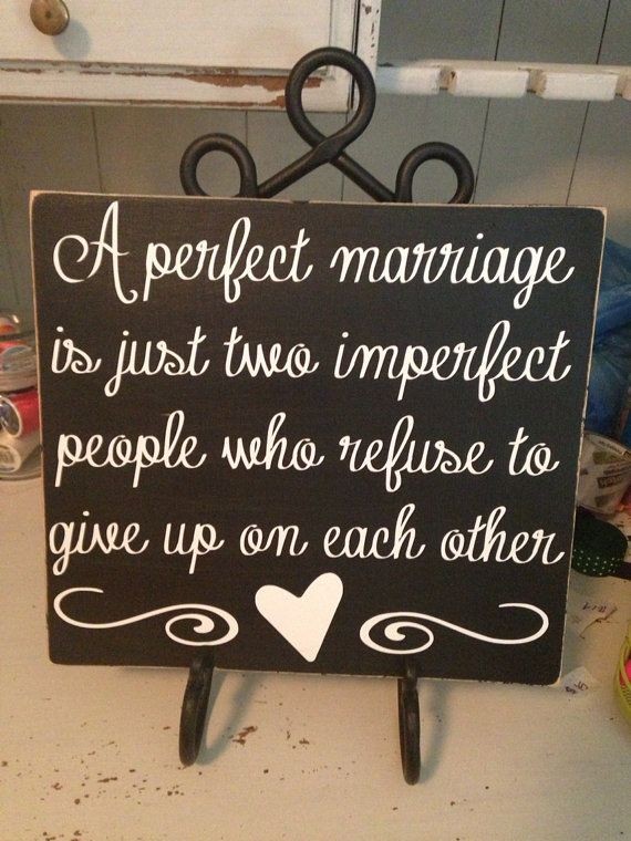 A Perfect Marriage...wood sign with vinyl by Bedti...