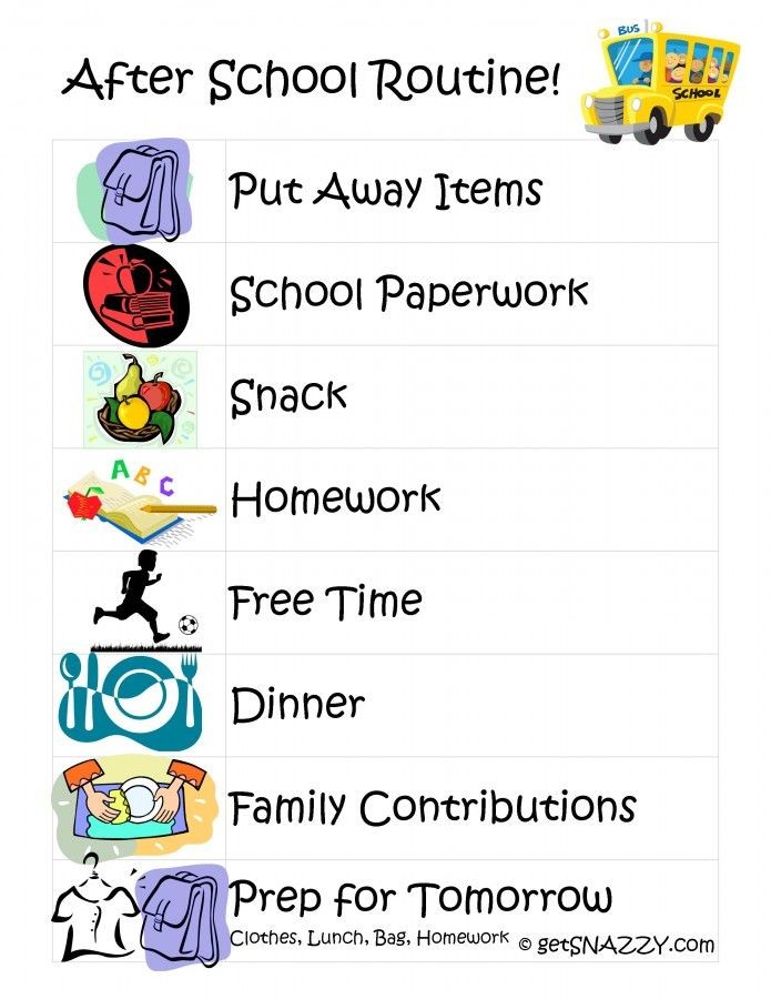 After School Routine for Kids get your life organi...