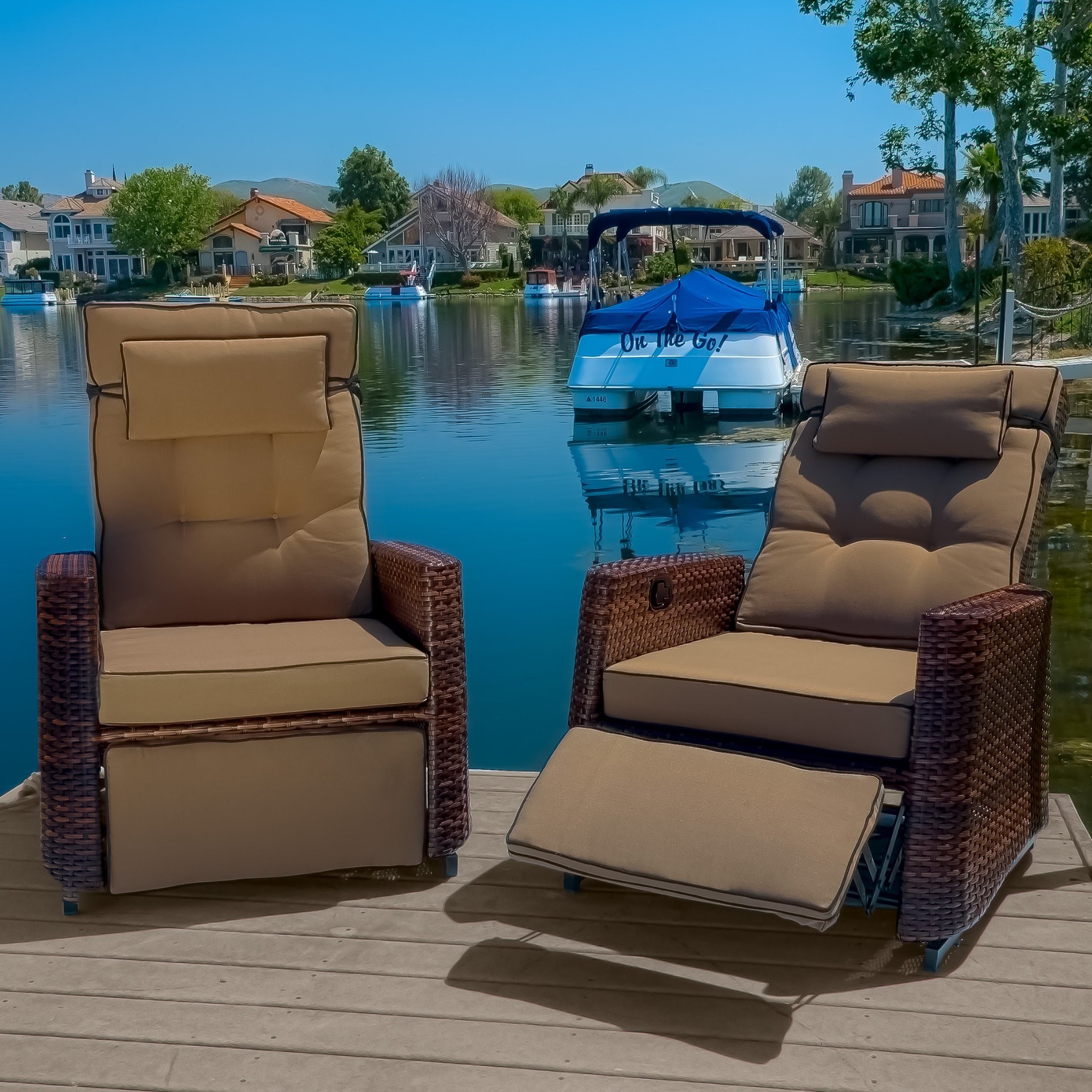 Westwood Outdoor Glider Recliner Chairs (set of 2)