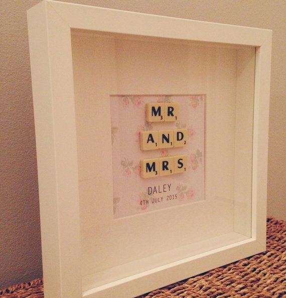 Personalised Mr  Mrs Scrabble frame by yourbridesm...
