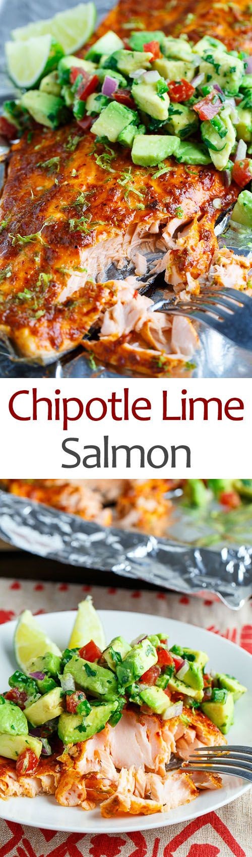 Chipotle Lime Salmon with Avocado Salsa