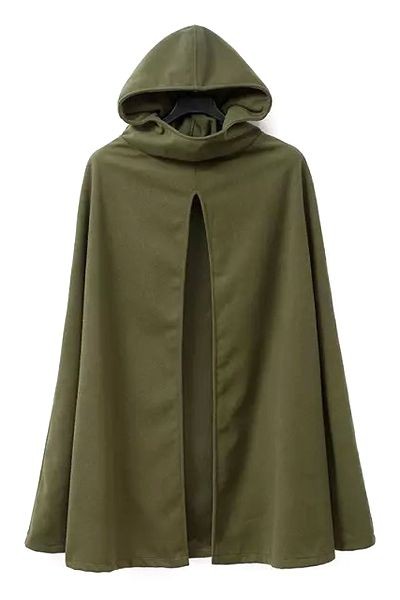 Army Green Hooded Trench Coat