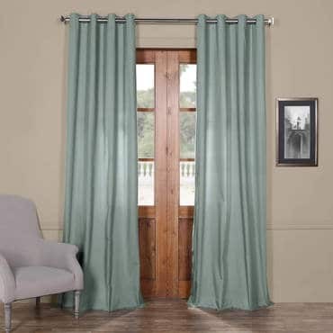 Jasper Stone Solid Cotton Grommet Curtain