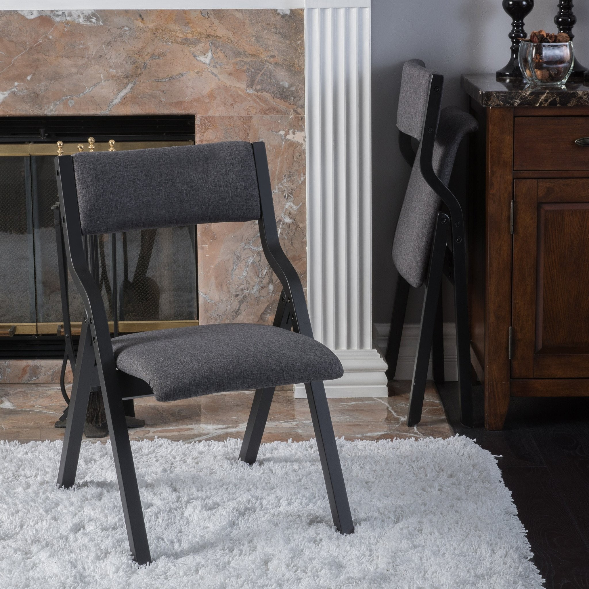 Hunak Contemporary Smoky Foldable Chair