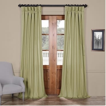 Mountain Moss Solid Cotton Curtain