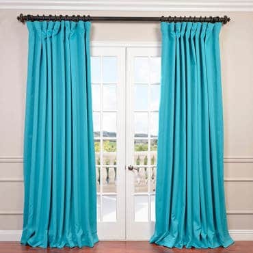 Turquoise Blue Extra Wide Blackout Curtain