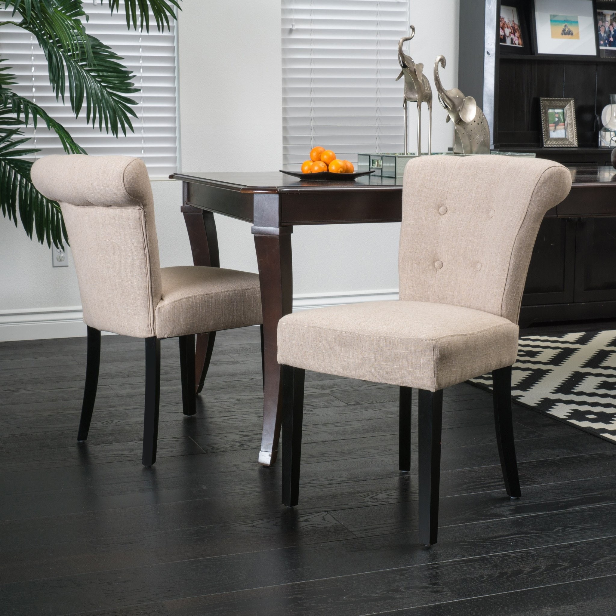 Moore Beige Fabric Dining Chair (Set of 2)