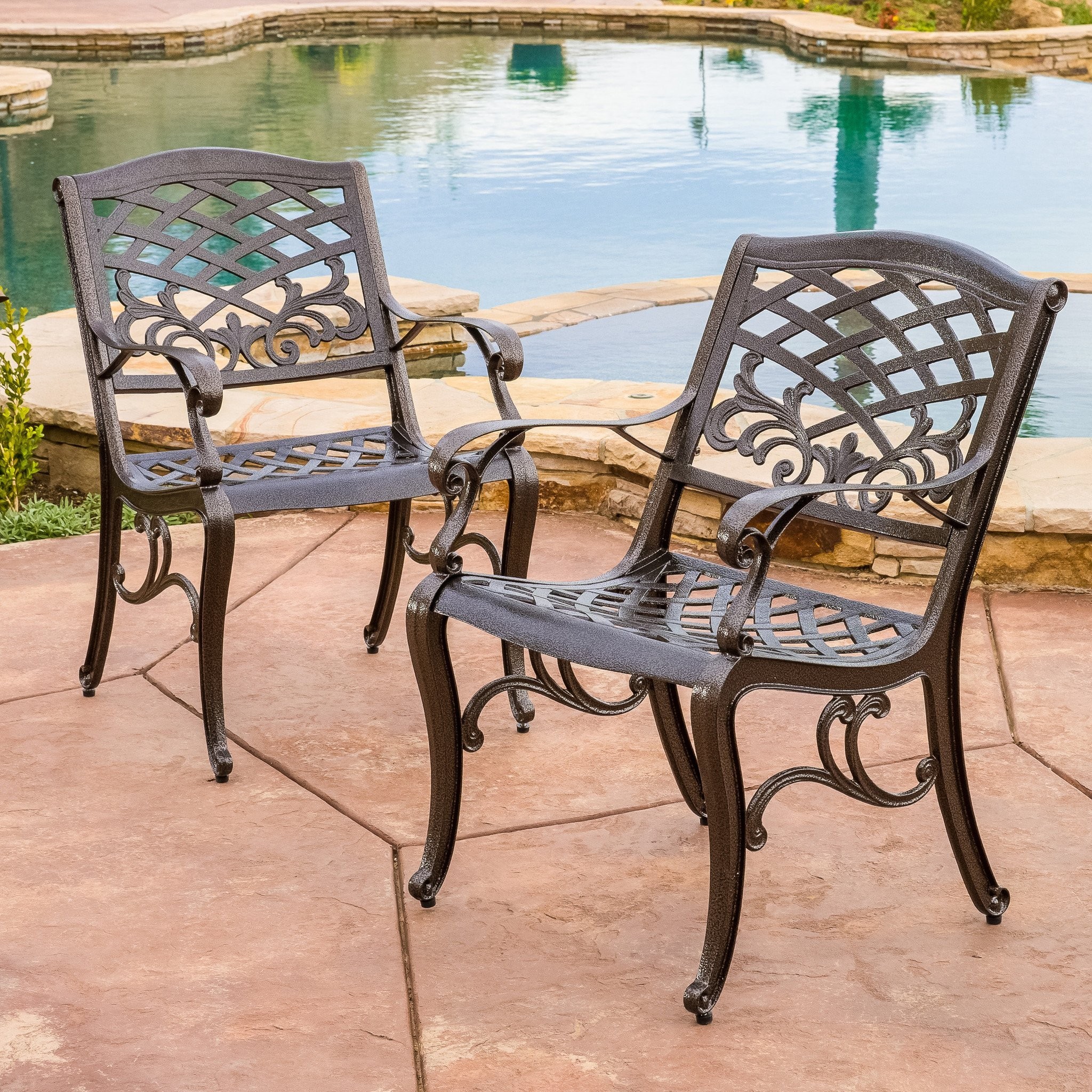Covington Outdoor Cast Aluminum Dining Chair (Set...