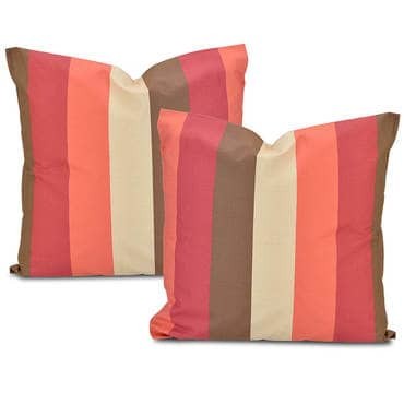Picante Stripe Printed Cotton Cushion Cover (Pair)