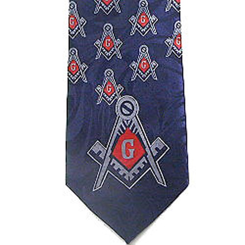 Tie for Free Mason Suit Formal Attire - Navy Polye...