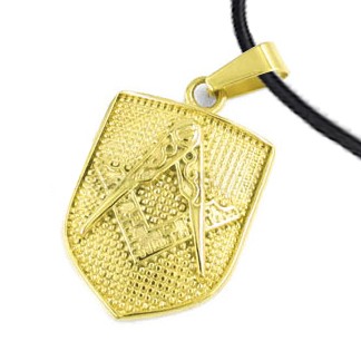 Masonic Pendant - Gold Plated Stainless Steel Maso...