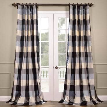 Oxford Silk Plaid Curtain