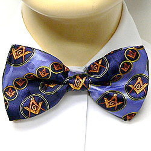 Masonic Bow Tie Neckwear - Pre-tied Blue bow tie w...