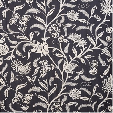 Francisco Embroidered Cotton Crewel Fabric