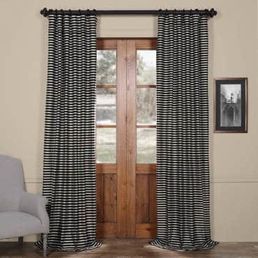 Black & Silver Casual Cotton Curtain