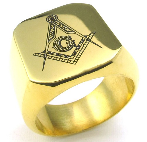 Freemason Ring / Masonic Ring for sale - Gold Plat...