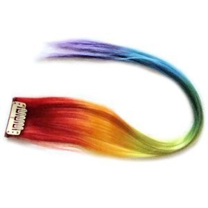 16" Inch LGBT Rainbow Synthetic Clip-On Hair...