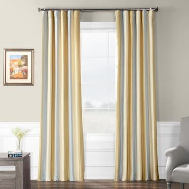 Walcot Faux Silk Stripe Curtain