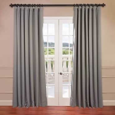 Neutral Grey Extra Wide Blackout Curtain
