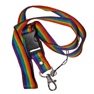 LGBT Rainbow Lanyard / Key Chain - Gay Pride - Les...