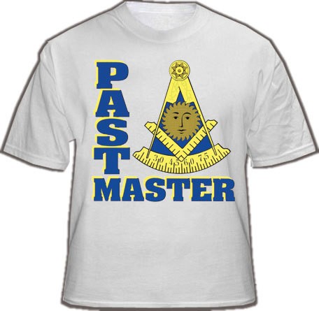 Past Master T-Shirt For Freemasons (White) - Mason...