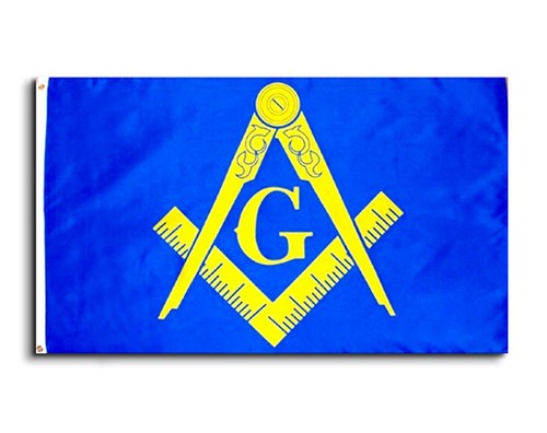 Masonic 3x5 Polyester Flag - With Blue Background...