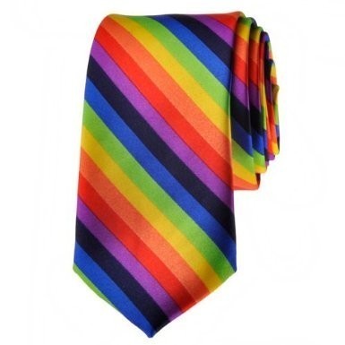 Satin Rainbow Tie - LGBT Gay and Lesbian Pride App...